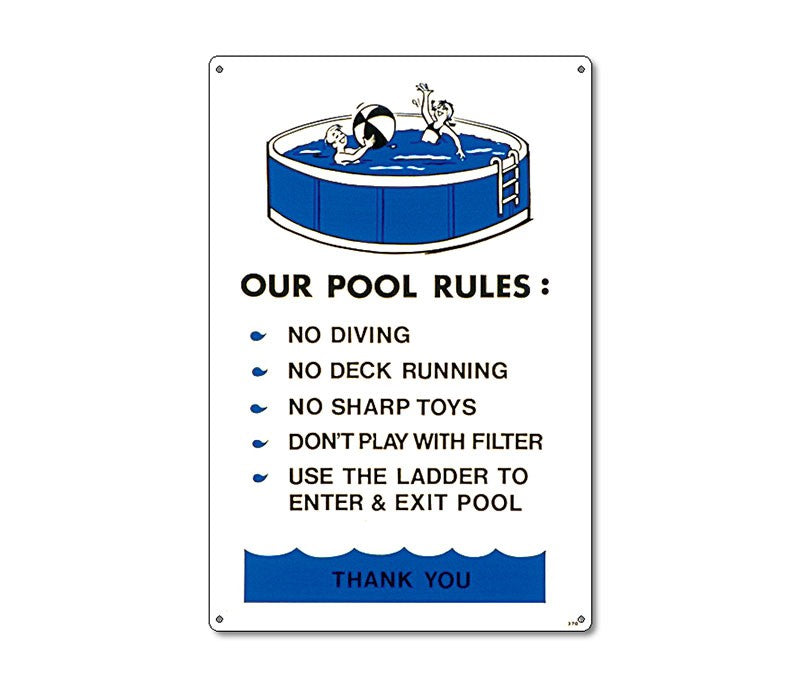 SIGN: ABOVE GROUND POOL REGULATIONS